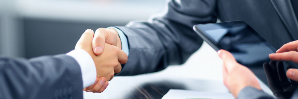 Professional business handshake